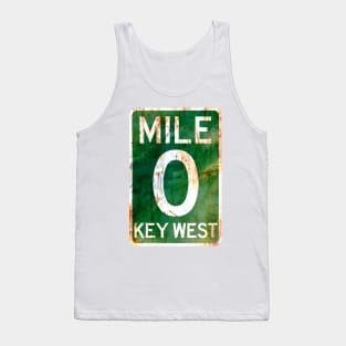 Mile 0 Key West Florida A1A Rusted Tank Top